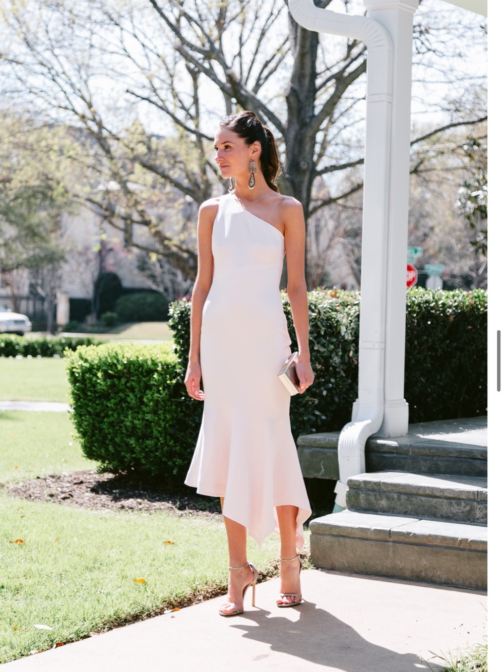 Cinq à Sept Dulcina One Shoulder
Midi Formal Dress Size 6 Pink
NWT